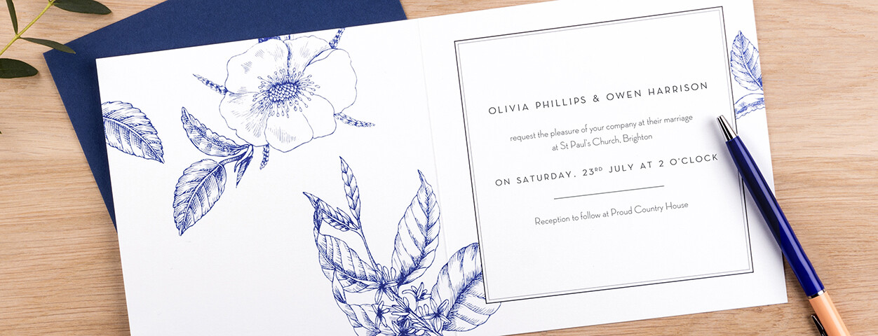 Engraved Chic classic wedding invitations