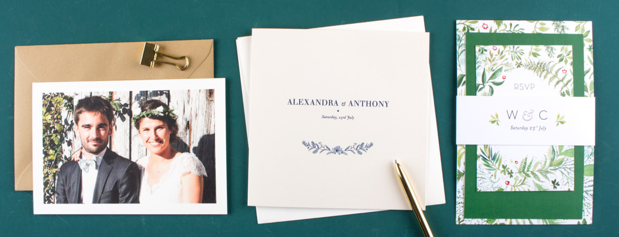 Free personalised samples of your wedding stationery