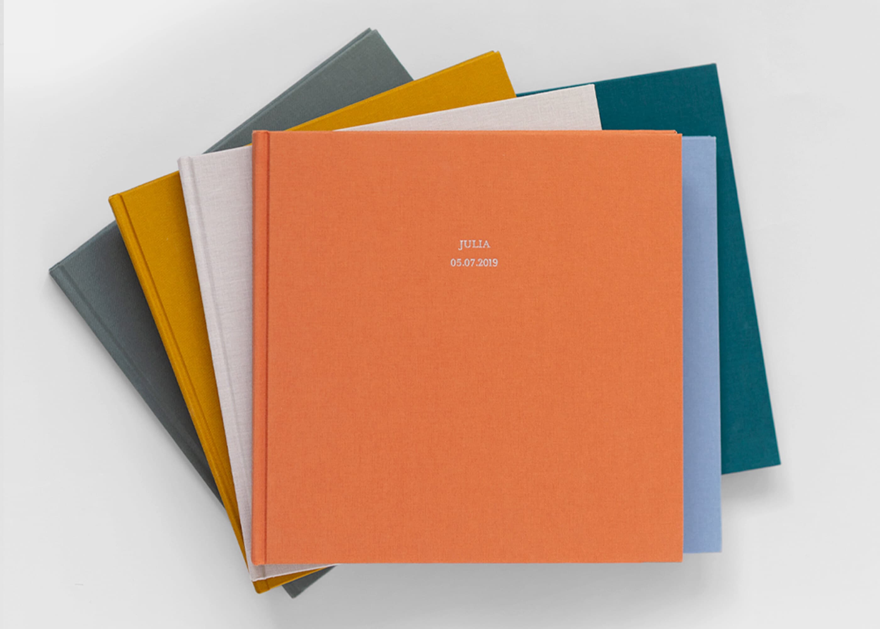 Fabric hardcover photo albums