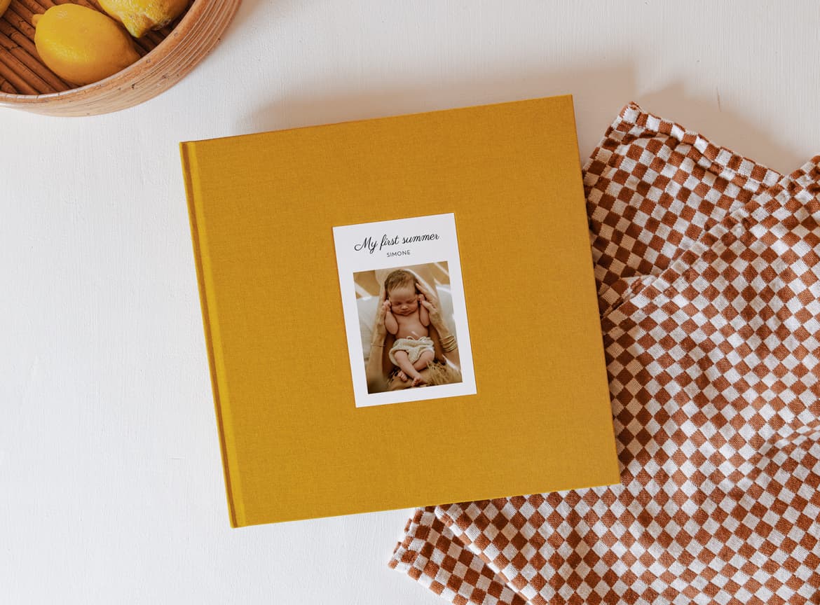 Fabric debossed photo books