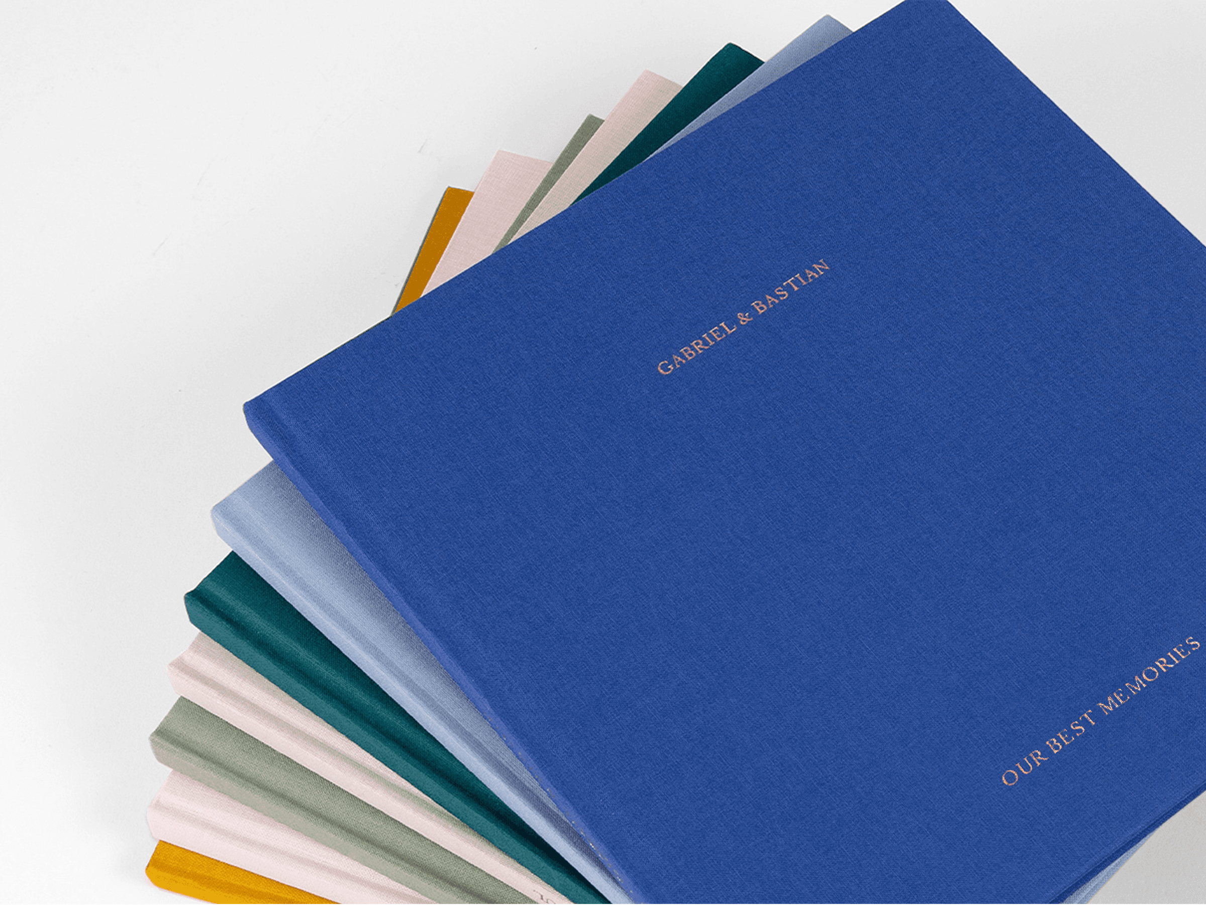 Fabric Photo Albums Foil Stamped Title