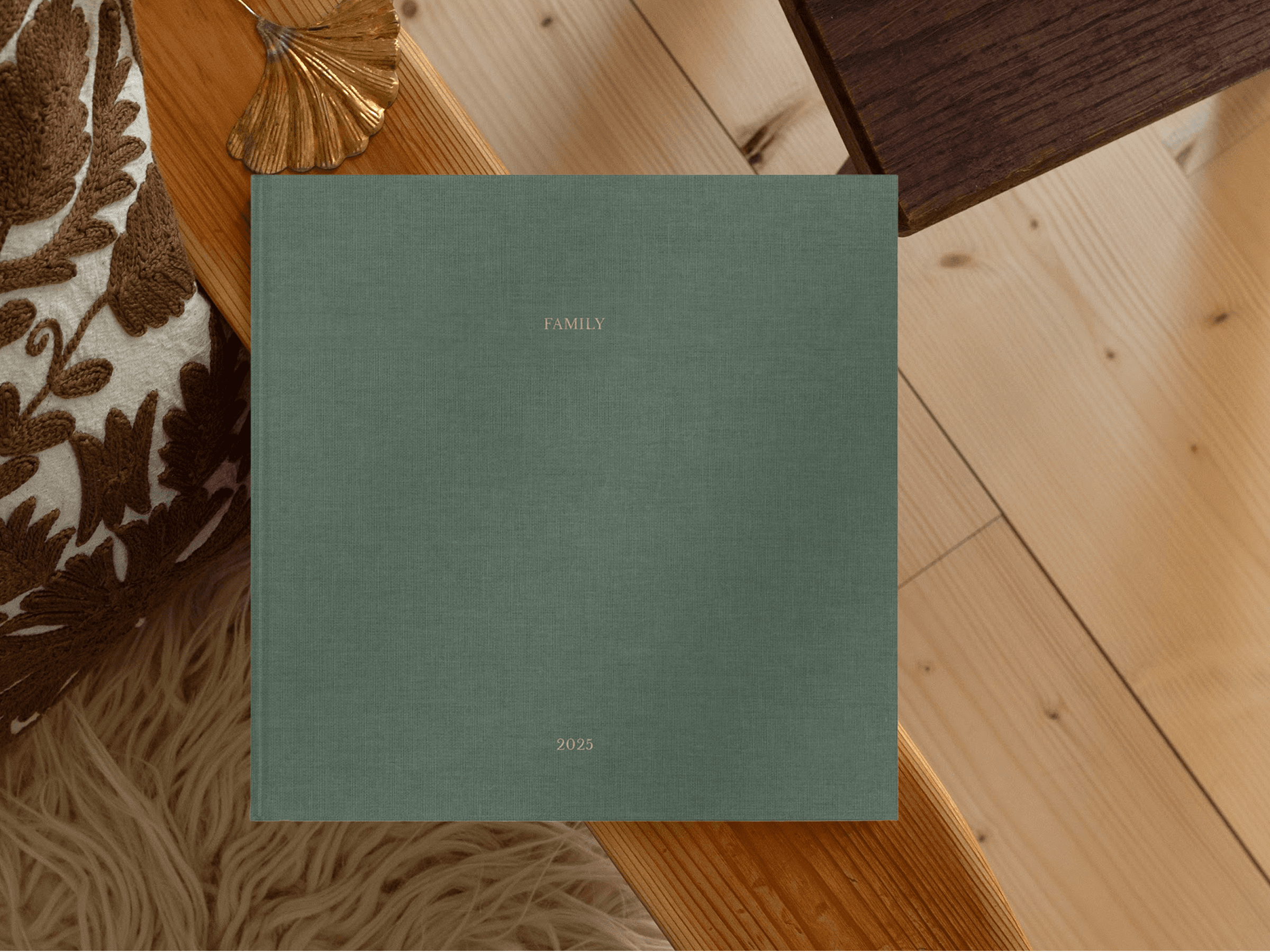 Fabric Photo Albums Foil Stamped Title