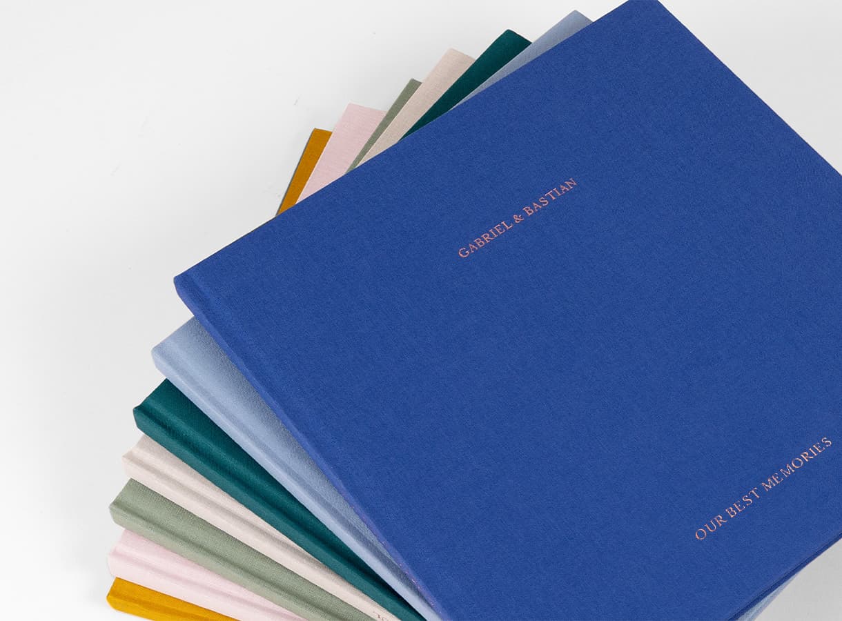 Fabric Photo Books Foil Stamped Title