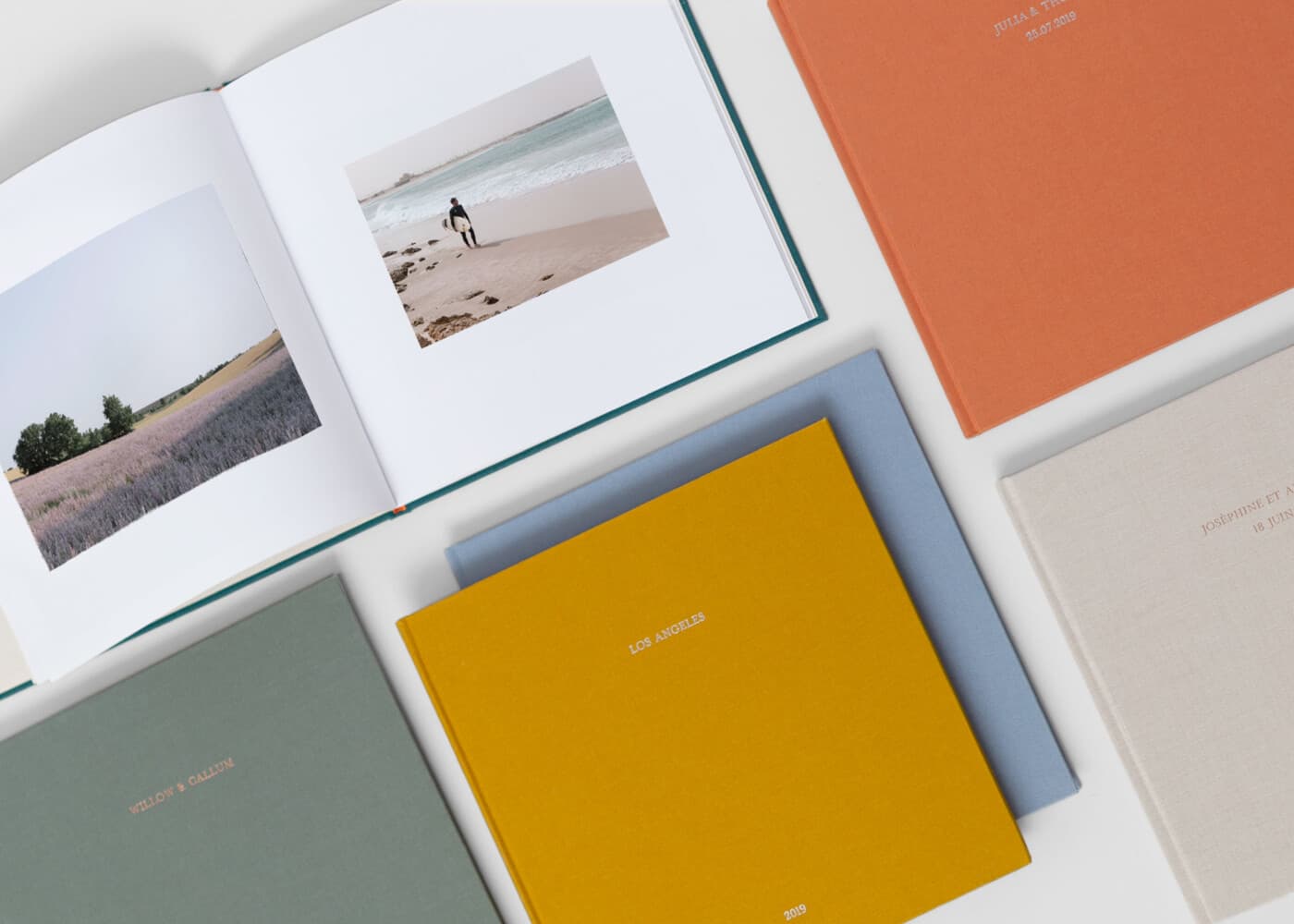 Fabric hardcover photo albums
