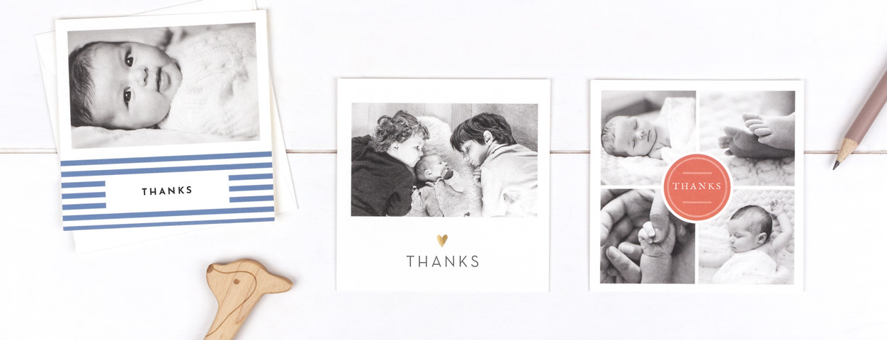 Photo advice for baby thank you cards and baby announcements