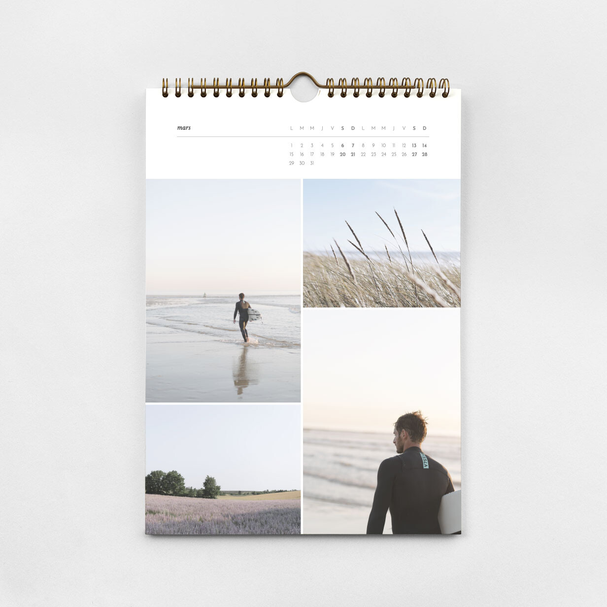 A4 photo collage calendar