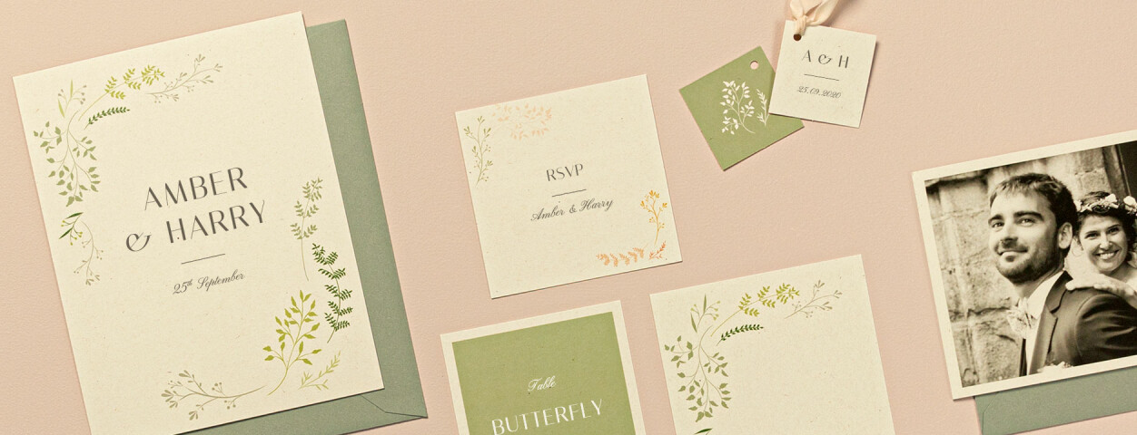 Wedding Invitations on Recycled Paper 