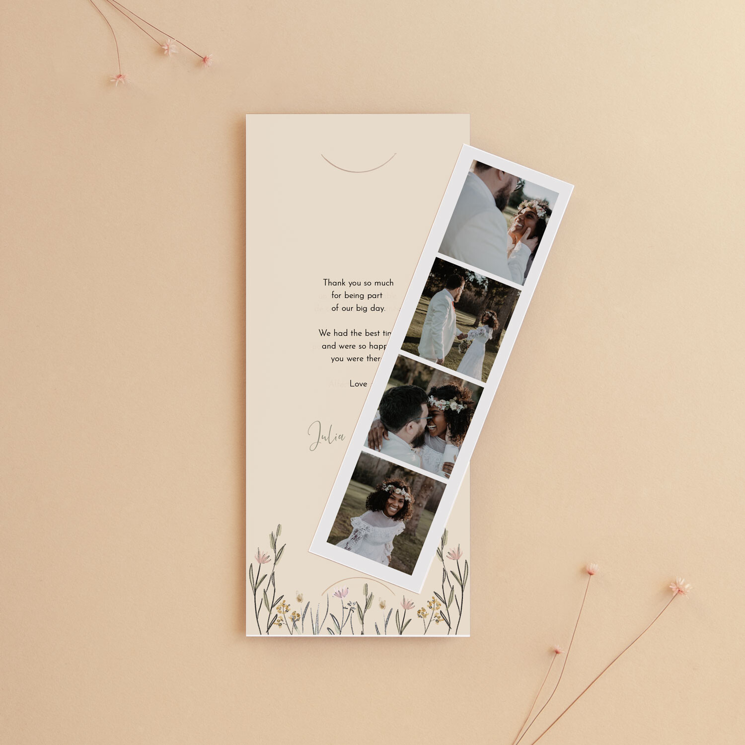 Floral Wedding Thank You Cards