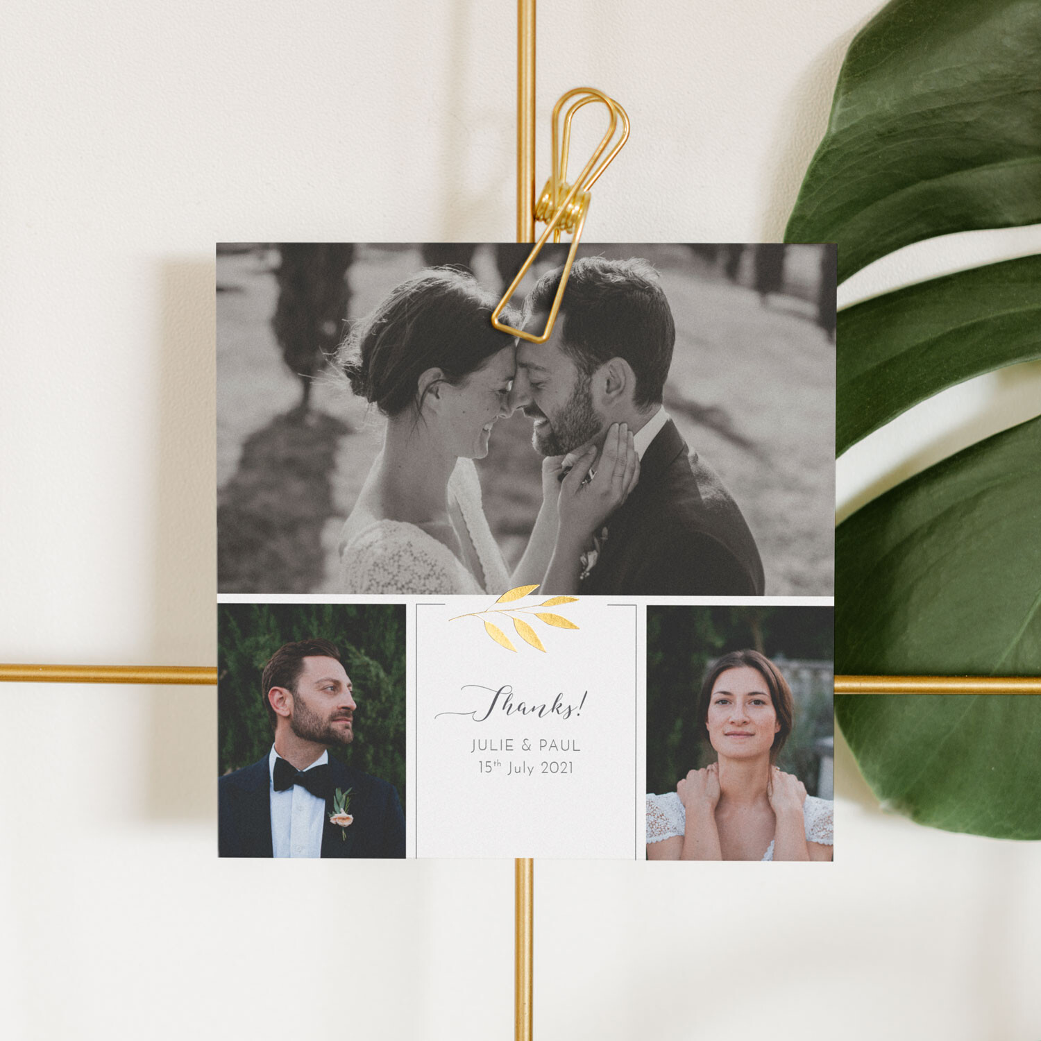 Foil Wedding Thank You Cards