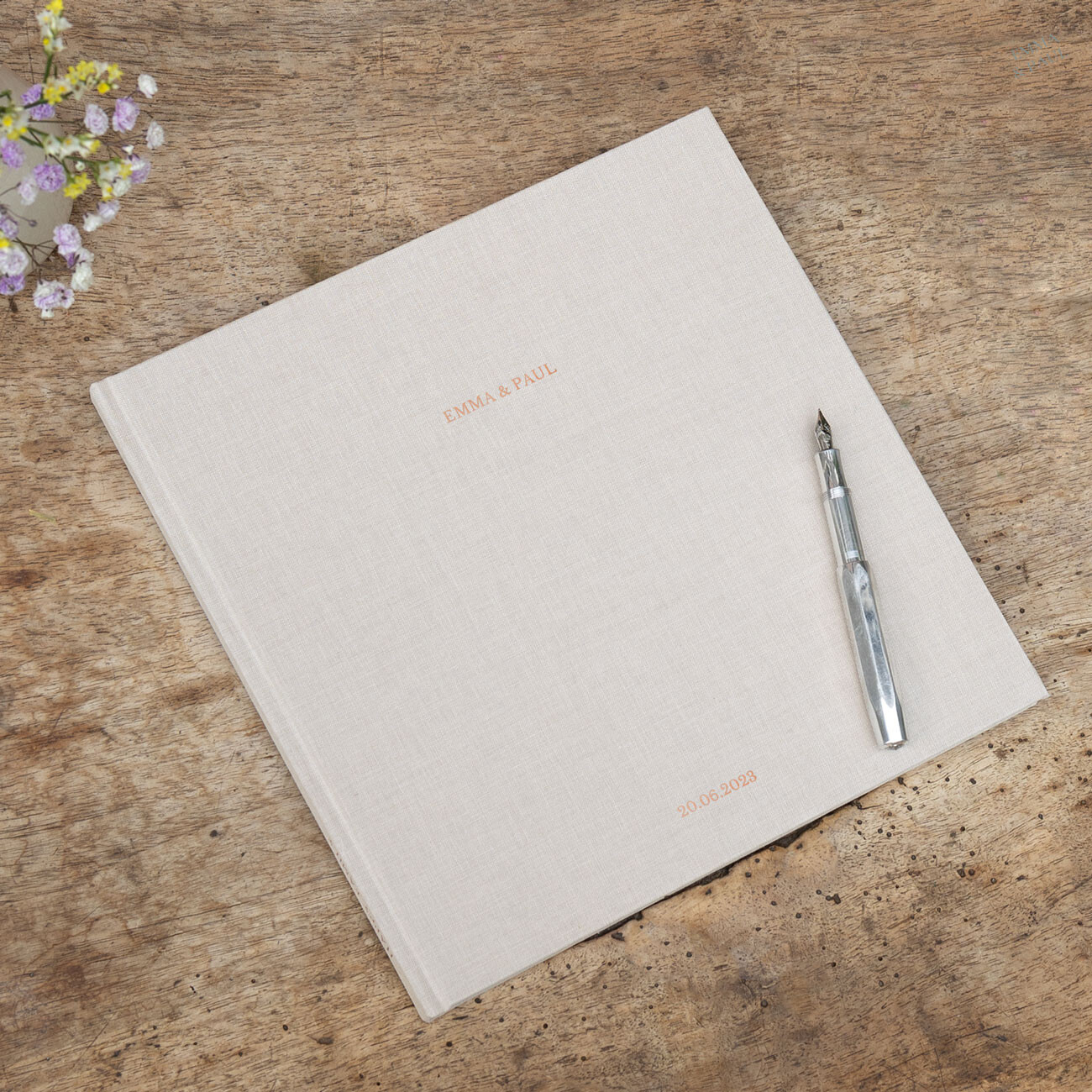 Personalised wedding guest books