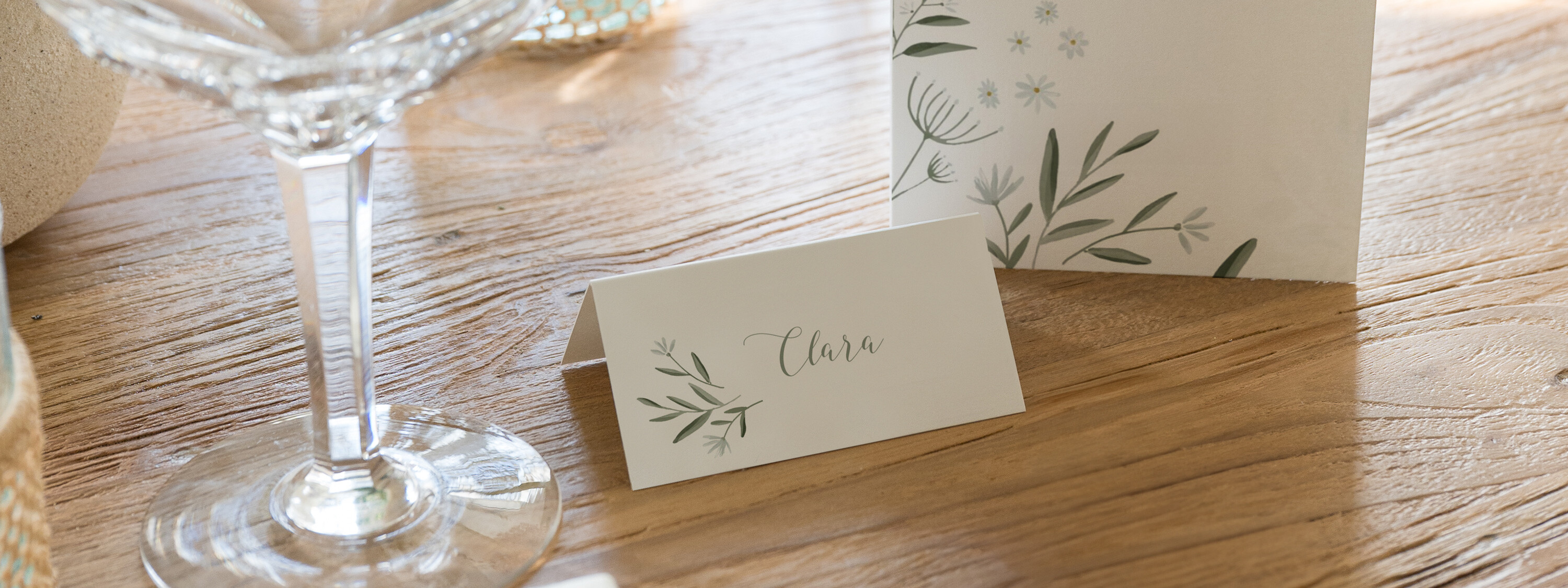 Brown Wedding Place Cards