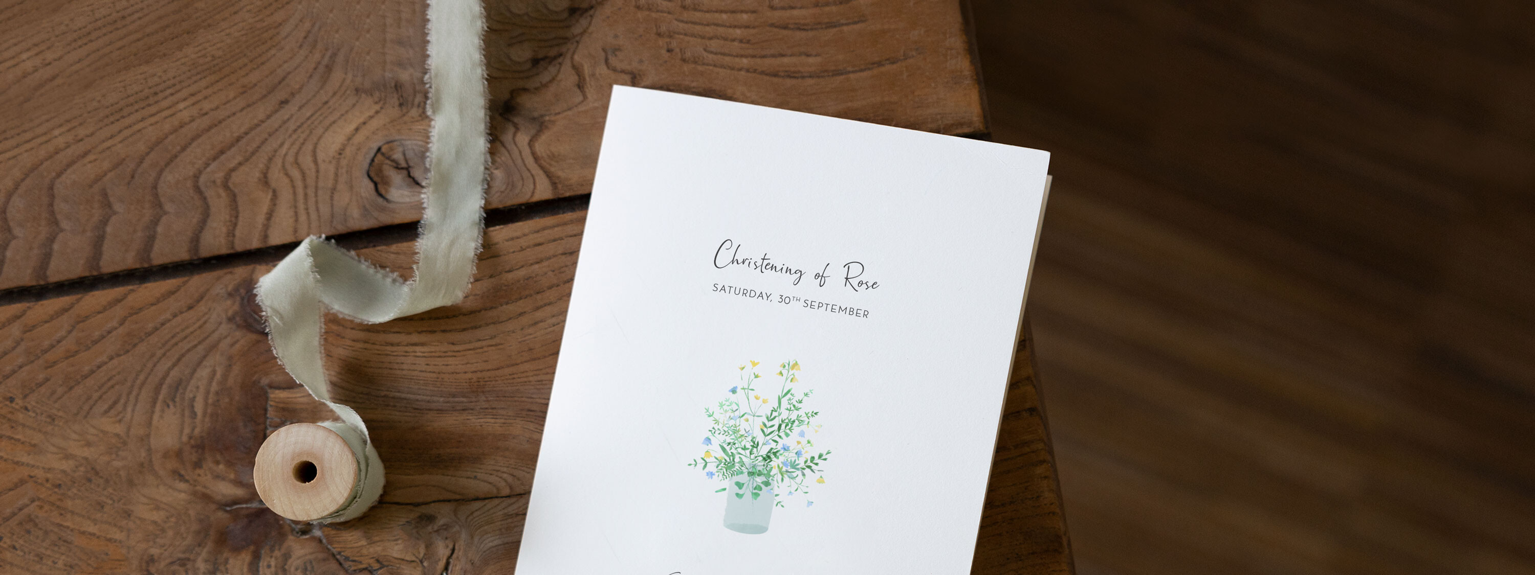 Christening Order of Service Booklets Cover 