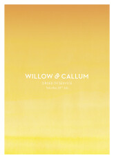 Wedding Order of Service Booklet Covers Watercolour Yellow