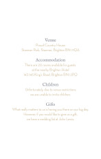 Guest Information Cards Baby's Breath White