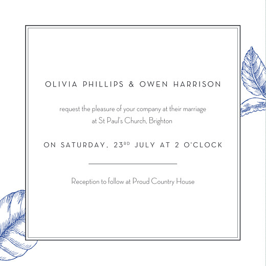 Wedding Invitations Engraved Chic (4 Pages) Blue - Page 3