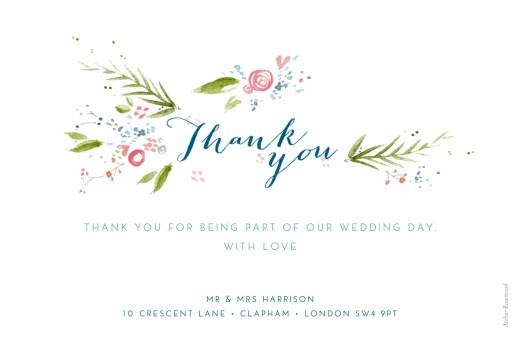 Wedding Thank You Cards One Spring Day White - Front