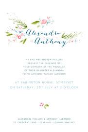 Wedding Invitations One Spring Day White