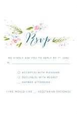 RSVP Cards One Spring Day White