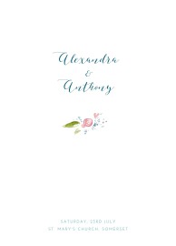 Wedding Order of Service Booklet Covers One Spring Day White