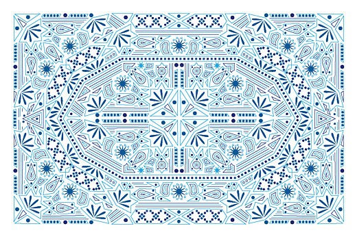 Notecards Nomad Blue & White - Front