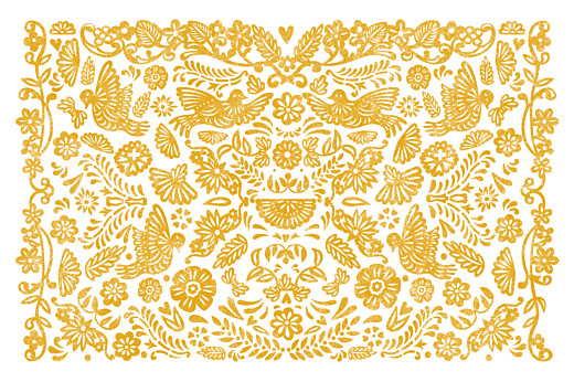 Notecards Papel Picado Yellow - Front