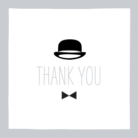 Baby Thank You Cards Dandy Grey