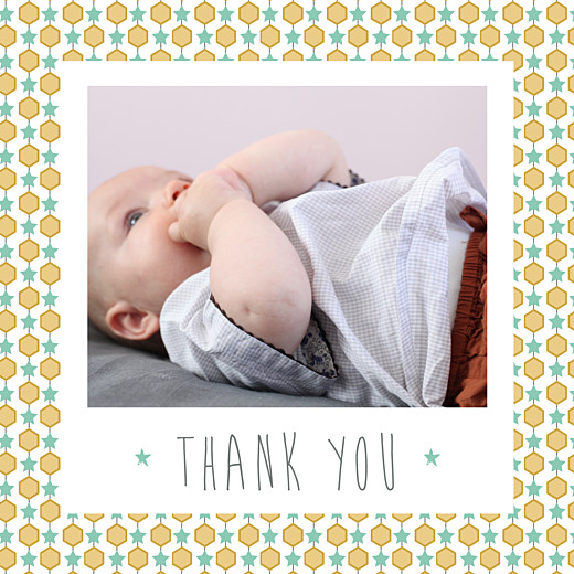 Baby Thank You Cards Capri (Photo) Mustard Yellow - Front