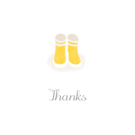 Baby Thank You Cards Wellies Yellow
