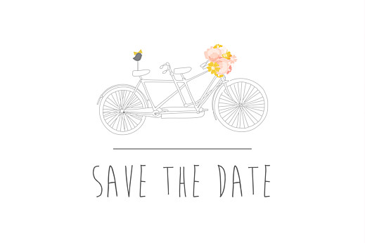 Save The Dates Tandem Pink - Front