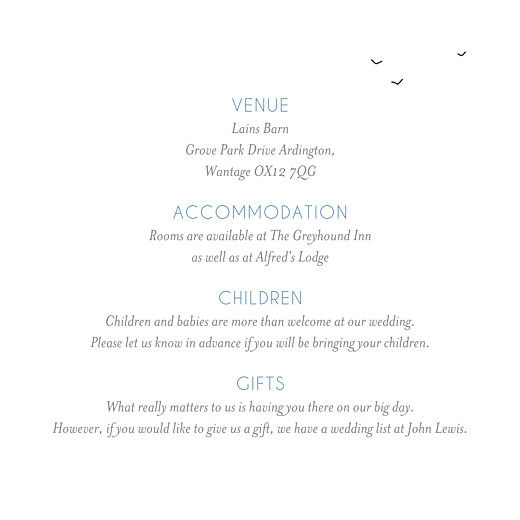 Guest Information Cards Beach Promise White - Front