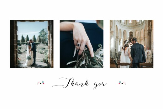 Wedding Thank You Cards Romance White - Front