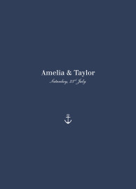 Wedding Order of Service Booklet Covers Nautical Blue