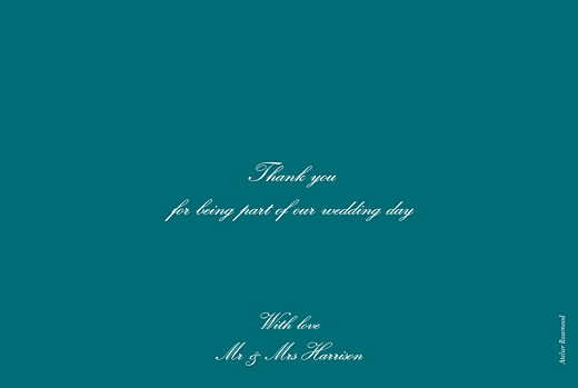 Wedding Thank You Cards Tradition Green - Back