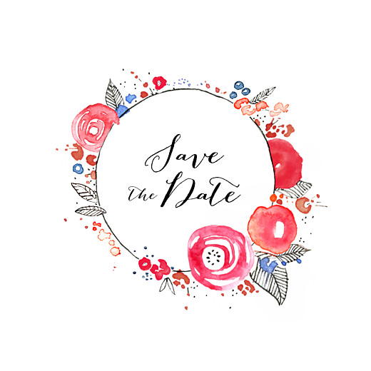 Save The Dates Romance White - Front