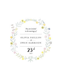 Wedding Invitations Touch of Floral White