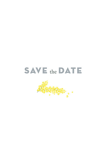 Save The Dates Mimosa Yellow - Front