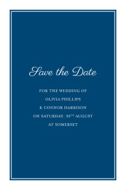 Save The Dates Chic Navy Blue