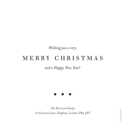 Christmas Cards Chic Photo (Foil) White - Back