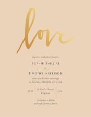 Wedding Invitations Love Letters (Foil) Pink