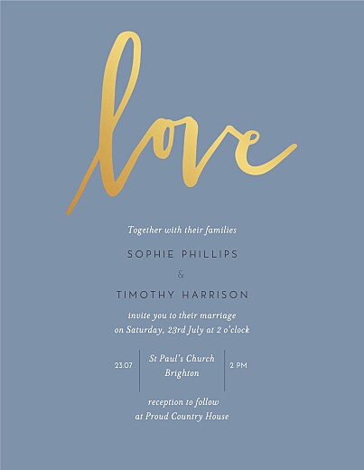Love Letters Foil Wedding Invitations Atelier Rosemood