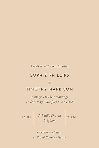 Wedding Invitations Love Letters (Foil) Small Pink - Front