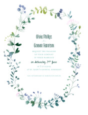 Wedding Invitations Watercolour Meadow Pink