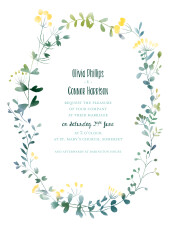 Wedding Invitations Watercolour Meadow Yellow