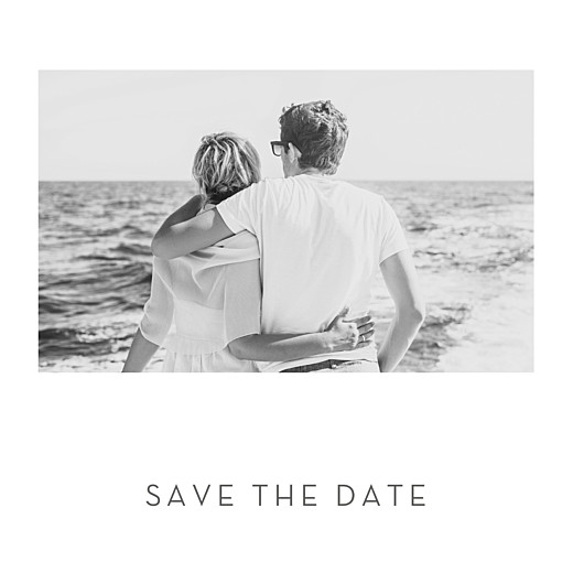 Save The Dates Elegant Heart (Foil) White - Front