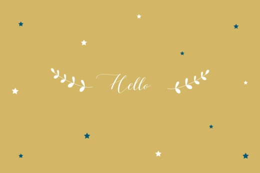 Notecards Little Stars Yellow - Front