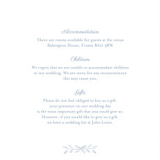 Guest Information Cards Poem Blue