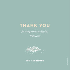 Wedding Thank You Cards Baby's Breath Green