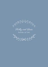 Wedding Order of Service Booklet Covers Poem Blue