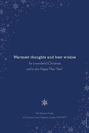 Christmas Cards Winter Wonderland Portrait Blue - Back