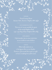 Guest Information Cards Reflections Blue